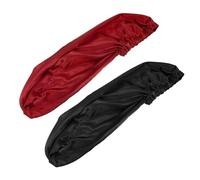 VICASKY Lot de 2 bonnets de nuit en satin avec boucles - Pour femme - Rouge bordeaux - Respirant et réglable pour un ajustement parfait