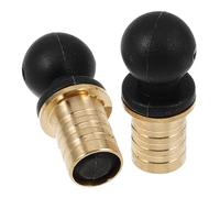 VICASKY Lot de 2 Bouchons de Bouteille en Laiton 12 MM Étanches Réutilisables Bouchons de Vin Décoratifs de Calebasse pour Conservation et Usage Domestique