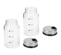 VICASKY Lot de 2 Bouteilles à Condiments en Verre 150 Ml, Pots à Sel et Épices Transparents, Design Compact Petit Format, pour Rangement Épices la Cuisine et Usage Domestique Facile