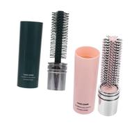 VICASKY Lot de 2 brosses à cheveux rondes portables de voyage - Brosse à cheveux ronde pour femme - Brosse à cheveux pour homme - Brosse à cheveux ronde - Taille de voyage - Brosse à rouleau ABS