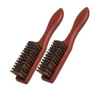 VICASKY Lot de 2 brosses de soin de barbe en bois - Brosse démêlante pour barbe et cheveux - Pour l'entretien des barbes courtes et longues - Pour un look soigné partout en déplacement