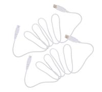 VICASKY Lot de 2 Câbles de Chargement USB Multifonctions 124 M Blancs Connecteur de Huit Charge Rapide pour Rasoirs Électriques Hydropulseurs et Appareils de Soins Bucco-Dentaires