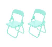 VICASKY Lot de 2 chaises Miniatures modèle de Mini Meubles Pliables pour Maison de poupée et -Paysage Scène décorative pour Les pièces à Vivre et Les Jardins Fabriqué à partir de Haute qualité