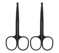 VICASKY Lot de 2 Ciseaux de Toilettage en Acier Inoxydable avec Pointe Arrondie, Petits Ciseaux de Précision pour Coupe-poils de Nez et Barbe, Format Compact Ergonomique, Unisexes, Usage