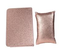 VICASKY Lot de 2 coussins de manucure, polissage, manucure, repose-mains, pédicure, coussin d'accoudoir, coussin d'accoudoir, accoudoir, tapis à main, doré