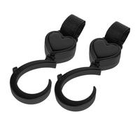 VICASKY Lot de 2 Crochets Rotatifs Cœur pour Poussette, Clips Robustes et Sûrs Pince, Accessoires pour Poussettes Universels, pour Paquet et Organisateurs Lors de Sorties Bébé
