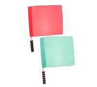 VICASKY Lot de 2 drapeaux d'arbitre de football Drapeaux de signalisation tenus à la main pour événements sportifs et drapeaux pour juges de ligne et compétitions Couleurs vives