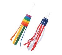 VICASKY Lot de 2 drapeaux de direction du vent Drapeau double face pour décoration de jardin pour fêtes politiques et occasions patriotiques et durable