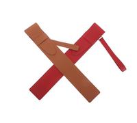 VICASKY Lot de 2 Étuis Vintage de Batterie 42,4 X 6,6 Cm en Cuir Pu Portable Jaune Marron et Rouge, Paquet de Rangement Compact et Protecteur pour Percussion, Accessoires Batteurs