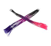VICASKY Lot de 2 Extensions de Queue de Cheval Tressées Synthétiques Multicolores Dégradé Perruques Dreadlocks Légères pour Filles Accessoires Coiffure Cosplay et Fêtes