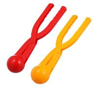 VICASKY Lot de 2 faiseurs de boules de neige pour garçon et fille avec poignée antidérapante Jouet écologique pour bataille de boules de neige en plein air Couleurs aléatoires pour le plaisir hivernal