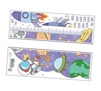 VICASKY Lot de 2 feuilles de stickers muraux, motif d'astronautes, pour chambre d'enfant, toise de hauteur, amovible, décoratif, pour chambre de bébé, maternelle et salle de jeux
