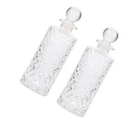 VICASKY Lot de 2 Flacons Diffuseurs Vides en Verre Transparent 150ml, Petites Bouteilles pour Huiles Essentielles, Support Décoratif Bureau, Contenant Parfum D’Ambiance, Aromathérapie