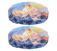 VICASKY Lot de 2 Housses de Protection pour Masque de Ski/snowboard, Tissu Solide Anti-rayures et Anti-poussière, Motif Montagne, Compatible Adultes, Protection Uv, Étui de Voyage