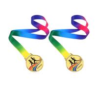 VICASKY Lot de 2 Médailles de Course en Alliage de Zinc Solide Légères Cordon pour Compétitions et Marathons en Plein Air Récompenses Sportives Officielles pour Exploits Athlétiques