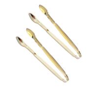 VICASKY Lot de 2 Mini Pinces à Glaçons Plaquées Or en Acier Inoxydable, Pinces à Sucre Épaisses, Accessoires pour Bar à Thé, Café et Buffet, Résistantes la Chaleur, pour Maison et Fêtes