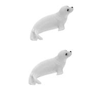 VICASKY Lot de 2 modèles de Phoque - Modèle Animal Marin - Ornements du Monde sous-Marin - Modèle de Phoque en - Figurines d'animaux Marins - Jouet pour Enfants - Poques en