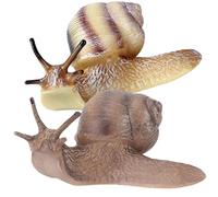 VICASKY Lot de 2 modèles d'escargots - Modèle d'animaux - Simulation d'escargot - Décoration de bureau - Modèle cognitif