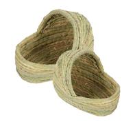 VICASKY Lot de 2 Nids de Poule Tressés en Paille Naturelle, Taille Moyenne et Petite, Abri Confortable pour Poulailler, Maison pour Poules et Petits Animaux, Adapté à L’élevage