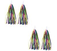 VICASKY Lot de 2 paires de poignées de scooter pour garçons et enfants - Facile à monter - Serpentins décoratifs bleus - Poignée en ruban - Volant de remorquage - Serpentins, Lot de 2, mediumx2pcs