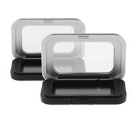 VICASKY Lot de 2 Palettes de Fards à Paupières et Blushs Vides 2pcs Compactes Noires Magnétiques Miroir pour Passionnées de Maquillage Usage Quotidien et Voyage