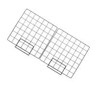 VICASKY Lot de 2 Panneaux Muraux en Grille Métallique Noire 35X35 CM Socle Compact Présentoir Polyvalent pour Photos et Accessoires pour Décoration Intérieure et Stands de Marché