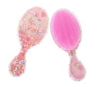 VICASKY Lot de 2 peignes à cheveux bouclés pour enfants - Brosse à cheveux pour princesse - Brosse à cheveux pour garçons - Brosse démêlante pour les tout-petits - Peigne à paillettes - Peigne licorne