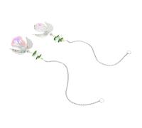 VICASKY Lot de 2 pendentifs en cristal - Ailes d'ange - Décoration de fenêtre - Prismes brillants pour des reflets lumineux d'ambiance pour les pièces à vivre et les festivités