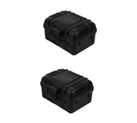 VICASKY Lot de 2 petites mallettes à outils polyvalentes - Mallette de transport avec poignée à outils - Organiseur de boîte à outils - Mallette de voyage - Mallette à outils PP - Noir