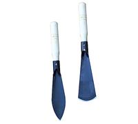 VICASKY Lot de 2 petites pelles de jardinage à main en acier au manganèse avec poignées en bois pour planter et creuser dans le jardin, pelle à tranchée de jardin pour légumes