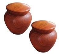 VICASKY Lot de 2 Petites Urnes Funéraires en Bois précieux Mini Urnes Scellées Portables pour Cendres Humaines ou Animales Compacts pour Mémorial Intime 50 ML