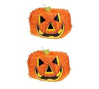VICASKY Lot de 2 piñata d'Halloween - Design citrouille - Décoration d'anniversaire d'enfant - Surprise de fête à remplir - Pour Halloween et festivités - Amusant pour filles et garçons