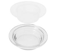 VICASKY Lot de 2 Plateaux Chauffe-Cire en Verre Transparent 115mm et 119mm, Plat à Fondre la Cire pour Lampe à Parfum, Bac à Huile Essentielle, Accessoire Aromathérapie Maison et Bureau