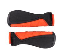 VICASKY Lot de 2 Poignées de Guidon de Vélo en Caoutchouc Antidérapantes Confortables Taille Moyenne Couleur Noir et Orange Couvre-Guidons Adaptés pour VTT et Cyclisme Tout-Terrain