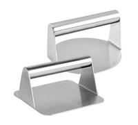 VICASKY Lot de 2 Presses à Hamburgers de Forme Ronde et carrée - Revêtement antiadhésif - Facile à Utiliser pour Les Hamburgers farcis et Les à la Viande