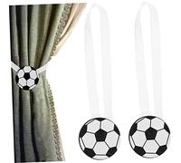 VICASKY Lot de 2 sangles décoratives pour embrasses de rideaux magnétiques - Pour chambre d'enfant - Sans perçage - Motif football