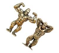 VICASKY Lot de 2 sculptures gorille de béryllium en cuivre Figurines uniques pour la maison et le bureau Ornements d'animaux détaillés pour la décoration créative