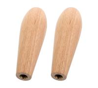 VICASKY Lot de 2 set de Poignées en Bois D’Hévéa pour Robinet de Fût de Bière Bouton de Robinet à Bière Accessoires pour Bars et Fêtes Compatible Tirage Pression Finition Polie
