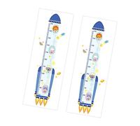 VICASKY Lot de 2 stickers muraux pour chambre d'enfant avec mesure de la hauteur Parties avec motifs d'animaux mignons pour la croissance des enfants Autocollants muraux décoratifs pour chambre de
