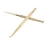 VICASKY Lot de 2 stylo outil d'acupuncture en laiton 12,5 cm, sonde acupression auriculaire sans ressort, outil de massage pour stylo classique pour home