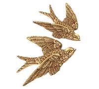 VICASKY Lot de 2 Suspensions Murales D'hirondelle, Décorations Murales D'oiseaux en Résine, Petite et Grosse Taille, Ornements Artisanaux Légers pour Salon, Chambre et Jardin