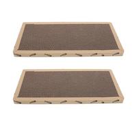 VICASKY Lot de 2 Tapis à Griffer en Sisal Naturel pour Chat 424 X 21 CM Griffoir Plat Carré Bords en Carton Ondulé Protection Antidérapante pour Meubles et Canapé pour Intérieur et