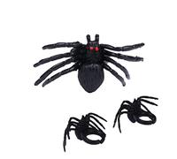VICASKY Lot de 20 bagues d'araignée d'Halloween - Faux anneau d'araignée - Bague d'horreur d'Halloween - Anneau d'horreur - Anneau d'araignée en plastique - Décoration d'araignée blanche - Accessoires