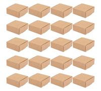 VICASKY Lot de 20 Boîtes en Papier Kraft Naturel Petites Boîtes d'Emballage Présent pour Savons Faits Maison Bonbons et Bijoux sans Colle ni Agrafes Pliables et Faciles à Assembler