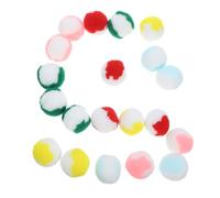 VICASKY Lot de 20 Boules de Laine pour Chat, Jouet Interactif Coloré en Peluche, Taille Moyenne, Jeu Intérieur pour Chatons et Chats Adultes, Fournitures pour Animaux de Compagnie