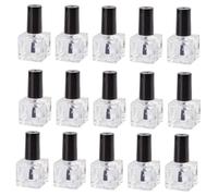 VICASKY Lot De 20 Bouteilles De Gel à Ongles Vides 8ml Carrées Couvercle Et Pinceau Étanches Pour Nail Art Diy Usage Professionnel Et Personnel