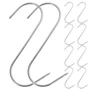 VICASKY Lot de 20 Crochets à Viande en Acier Inoxydable pour Boucherie, Crochets S Multifonctions sans Déformation, Transformation Suspendre de Viande