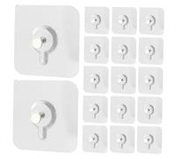 VICASKY Lot de 20 Crochets Adhésifs Muraux Transparents sans Perçage 6Mm Crochets Robustes en ABS Petits Format pour Accrocher Tableaux Porte-Serviettes et Accessoires sans Dommage