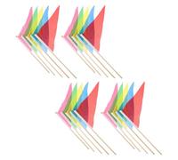 VICASKY Lot de 20 Drapeaux de Marquage Triangulaires pour Jardin, 5 Couleurs Lumineuses, Plastique Robuste, 12 X 15 Cm, Balises Extérieures Réutilisables pour Pelouse, Délimitation