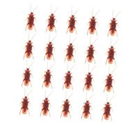 VICASKY Lot de 20 faux cafards réalistes jouets d'animaux faux vomissements leurres en gel Boucles d'oreilles pendantes pour fête en plastique amusant café
